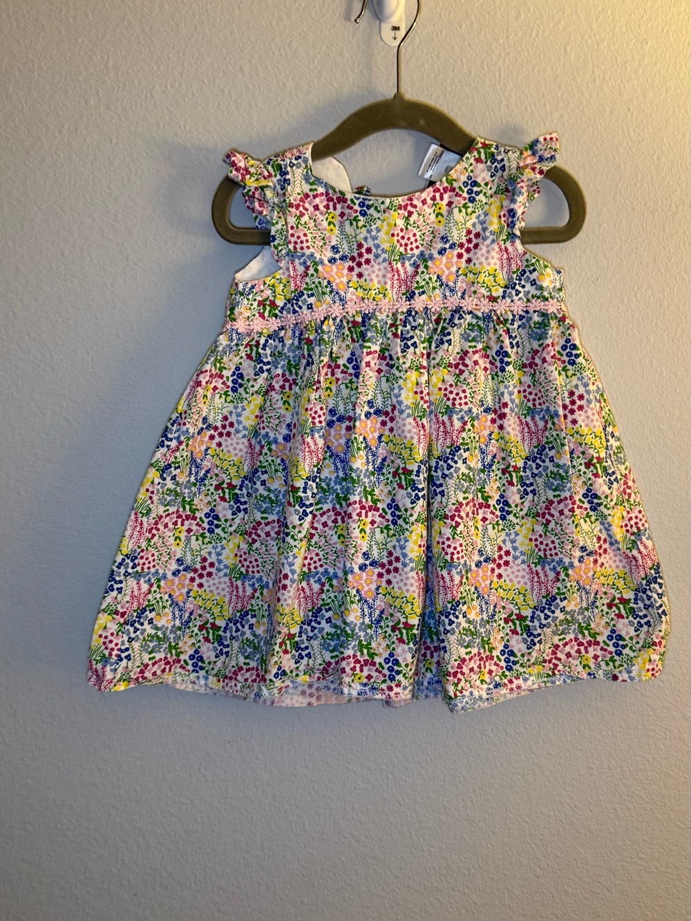 Girls' Floral Flutter-Sleeve Casual Dress - Multicolor